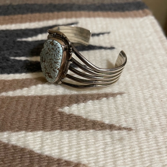 Native American Navajo Dry Creek Turquoise Cuff - Picture 3 of 11